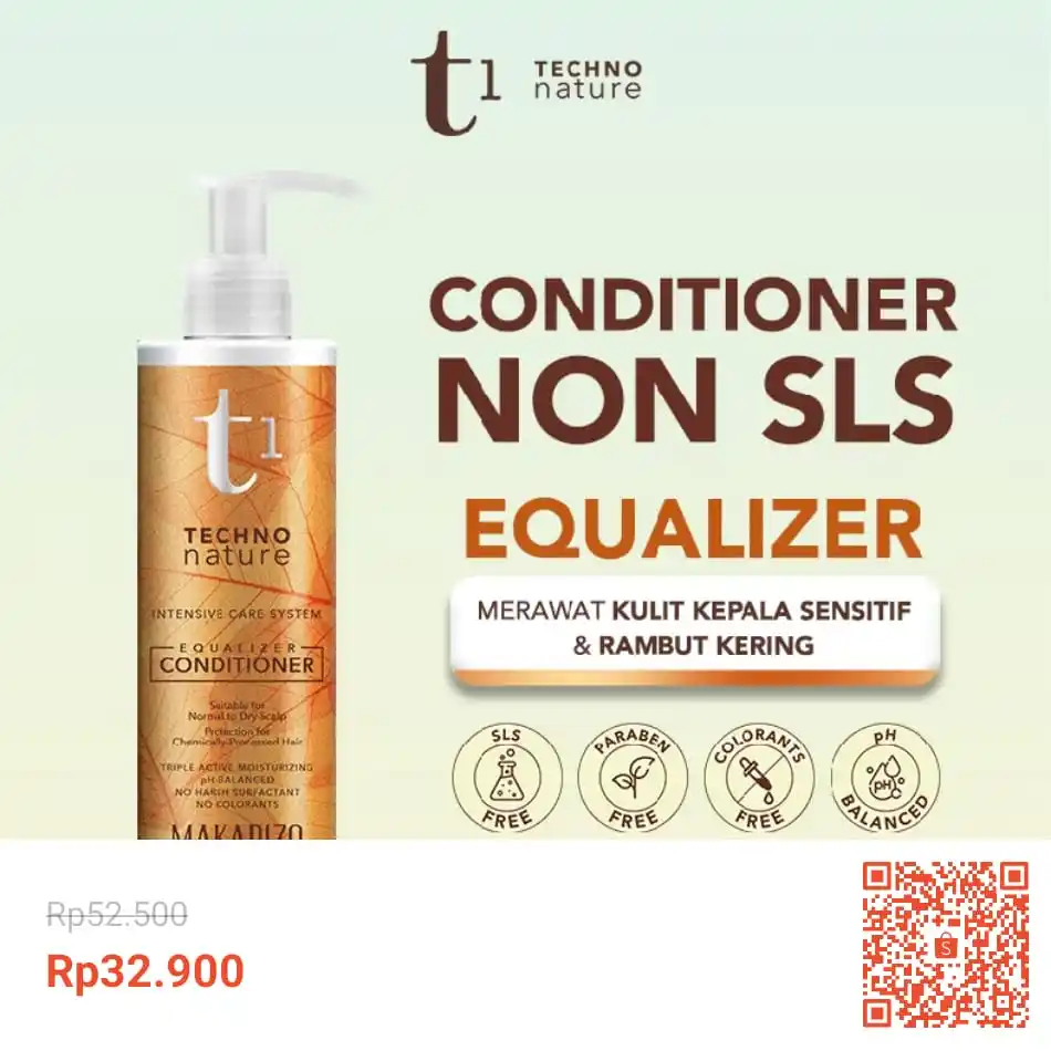 Image from INFO PROMO RACUN SHOPEE DISKON TIKTOK TOKOPEDIA GOJEK GRAB BELAJAR DAGET STICKER GIVEAWAY: Temukan Makarizo T1 Techno Nature Equalizer Conditioner 180 mL - Non S...