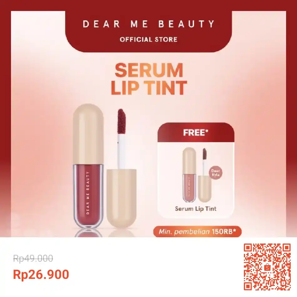 Image from INFO PROMO RACUN SHOPEE DISKON TIKTOK TOKOPEDIA GOJEK GRAB BELAJAR DAGET STICKER GIVEAWAY: Temukan [Restock] Dear Me Beauty Serum Lip Tint Glossy UV Filter sehar...