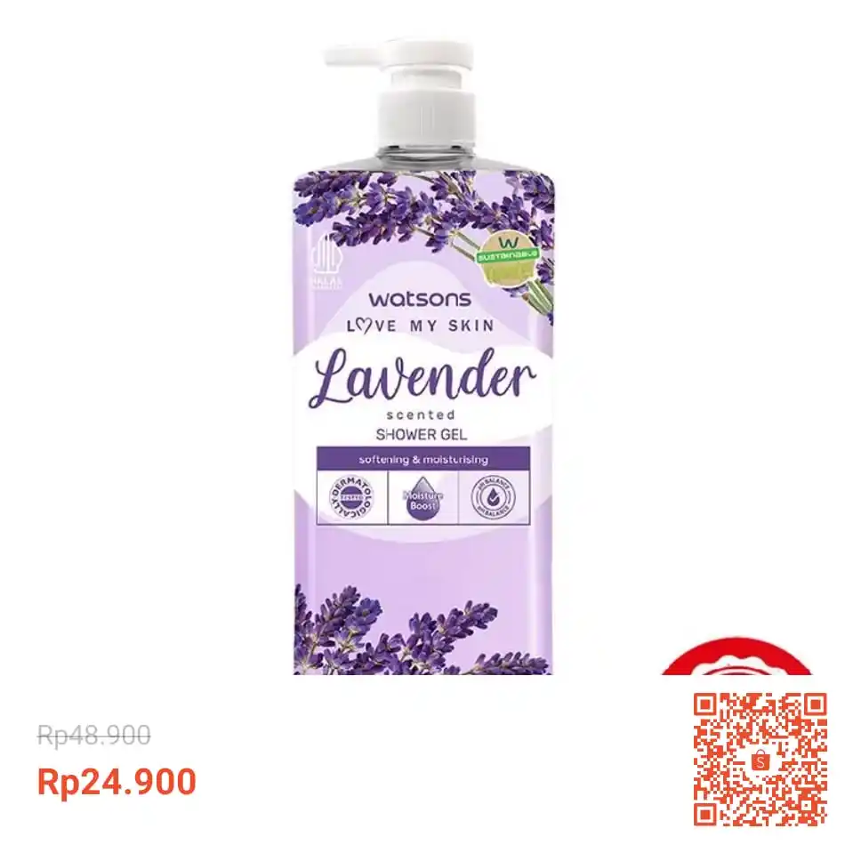 Image from INFO PROMO RACUN SHOPEE DISKON TIKTOK TOKOPEDIA GOJEK GRAB BELAJAR DAGET STICKER GIVEAWAY: Temukan Watsons Lavender Scented Shower Gel 1000ml seharga Rp24.900. D...