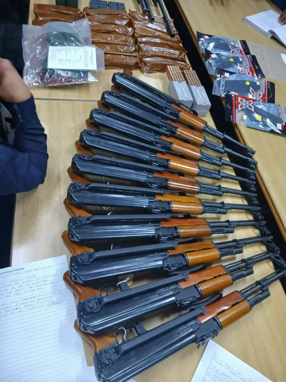 Image from Scrolla Africa: Ten AK-47 rifles and boxes of ammo were seized in Port St. John’s duri...