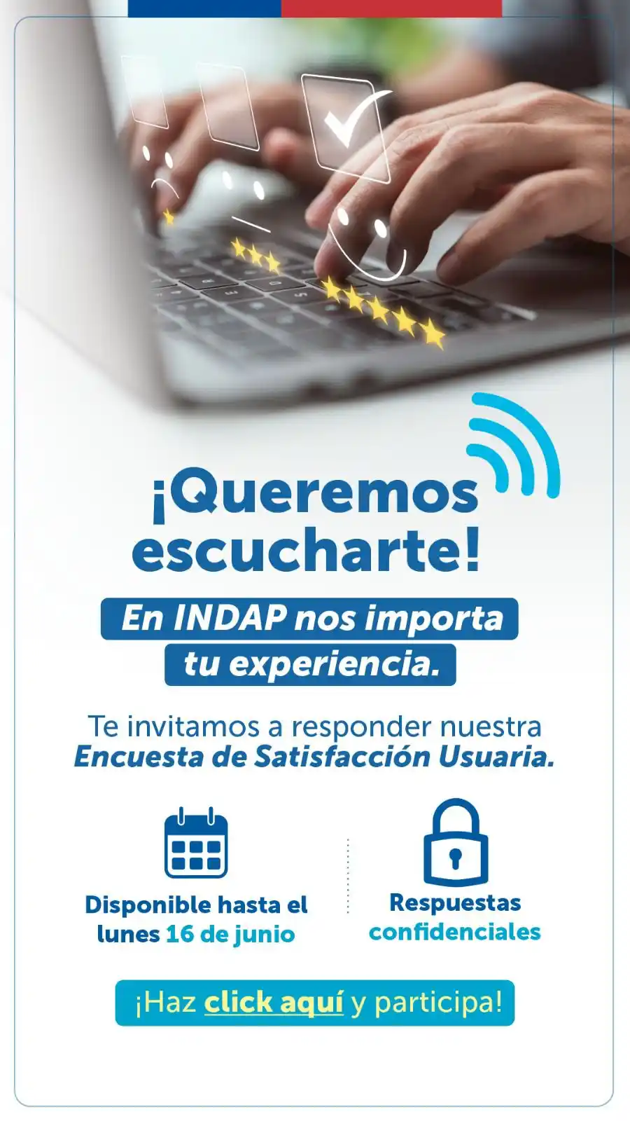 Image from INDAP Chile : 📣 ¡Tu opinión es clave para seguir mejorando! En INDAP queremos saber...