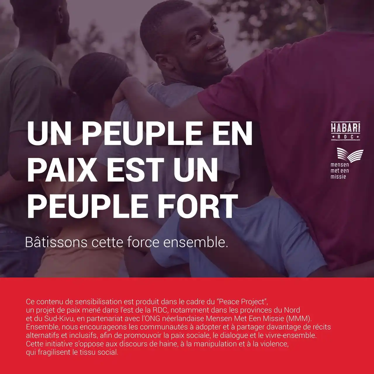 Image from Habari RDC: Un peuple en paix est un peuple fort. Bâtissons cette force ensemble. ...