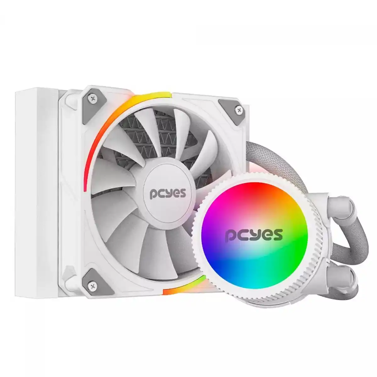 Image from Ofertas Terabyte!: 💧 Water Cooler PCYes Sangue Frio 3 ARGB White Ghost 120mm Versão bran...