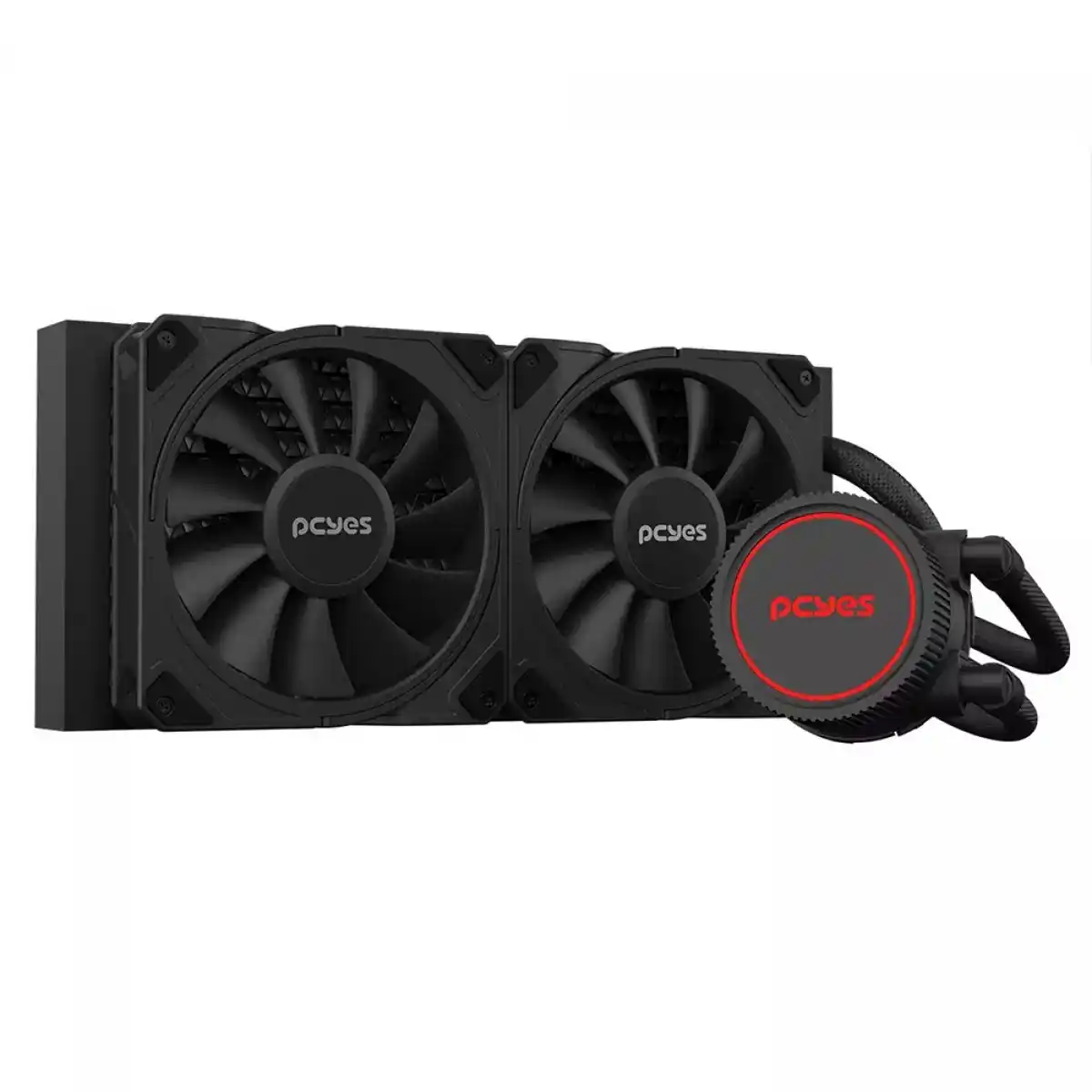 Image from Ofertas Terabyte!: 💧 Water Cooler PCYes Sangue Frio 3 Black Vulcan 240mm Radiador maior ...
