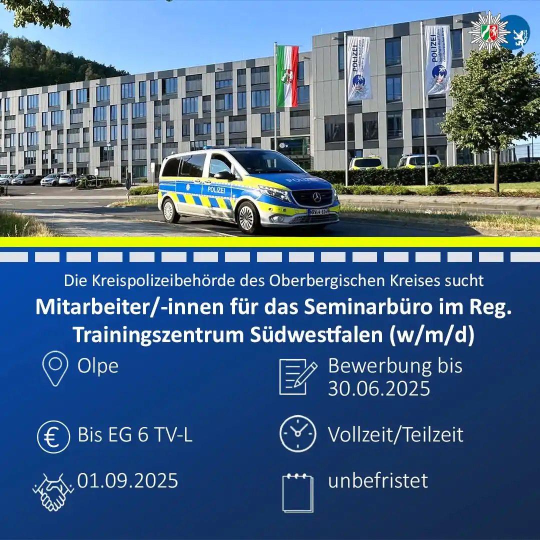 Image from Polizei NRW Oberbergischer Kreis: 👉 Weitere Infos: https://jobs.polizei.nrw/index.php?ac=jobad&id=1347...