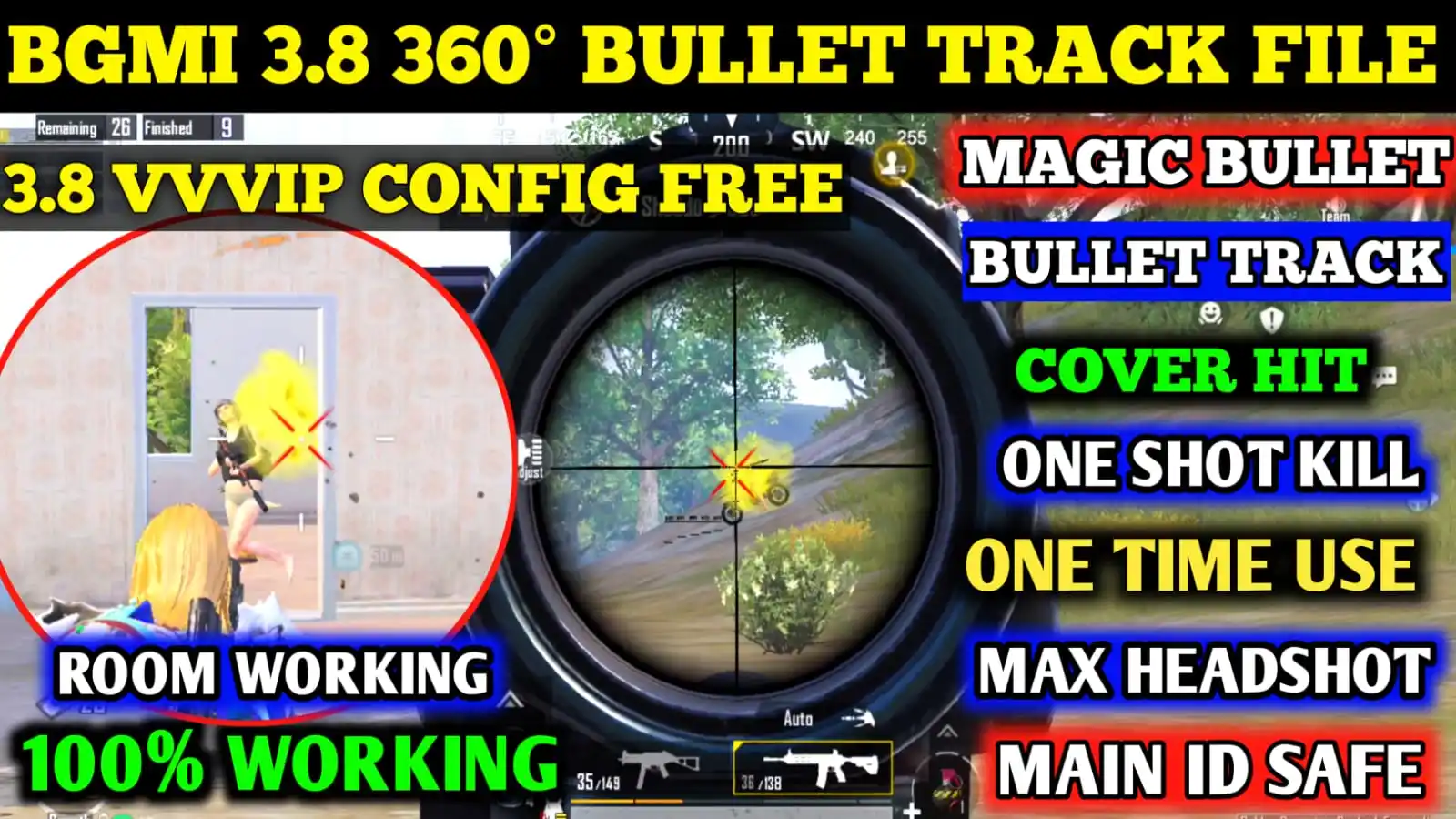 Image from GODOFCONFIG: 👍100% MAGIC BULLET MAX HEADSHOT BULLET TRACKING LAG FIX CONFIG BY GOD...