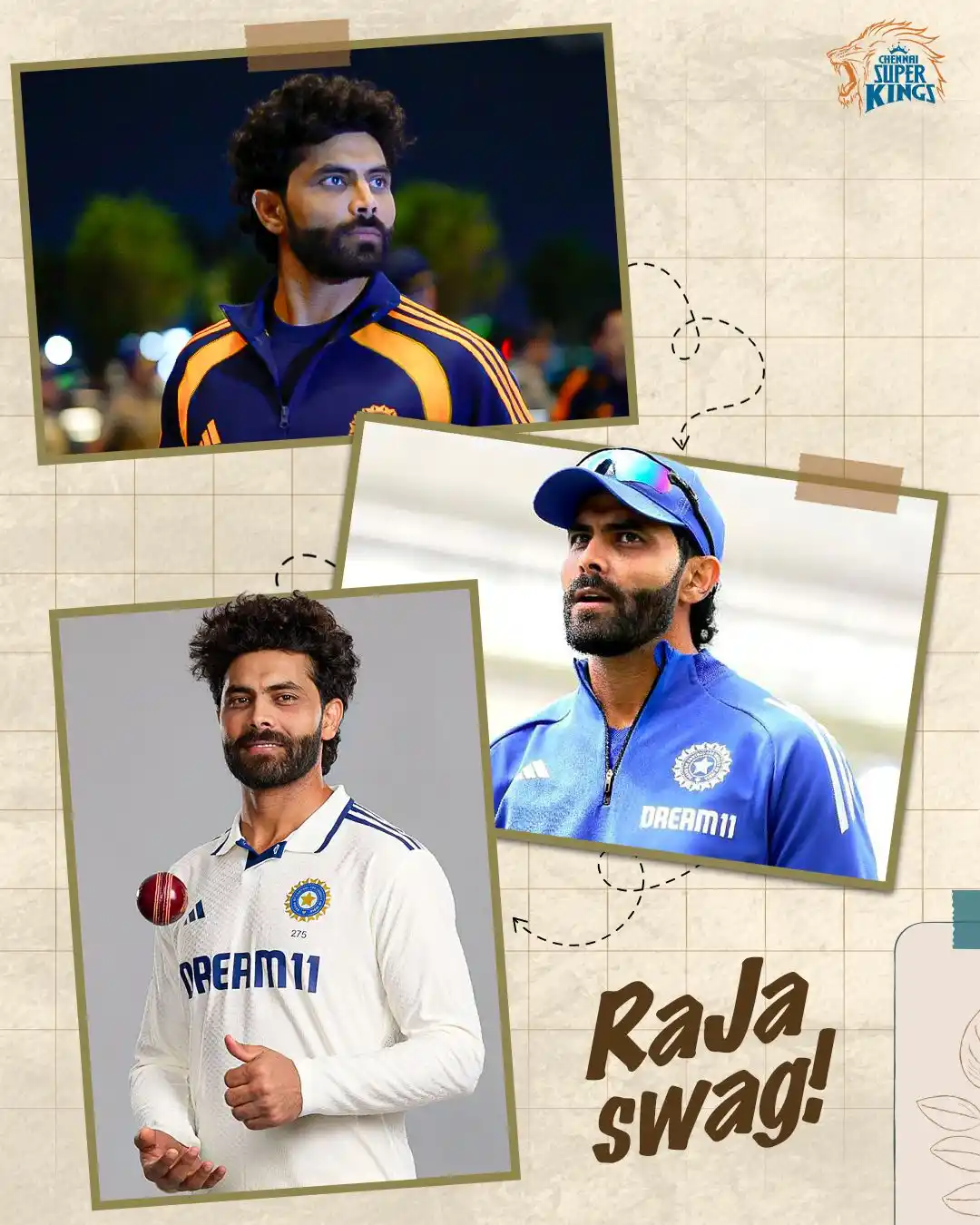 Image from Chennai Super Kings: 3⃣ in 1⃣ New fit check ft. Jaddu🥳 <a class="text-blue-500 hover:unde...
