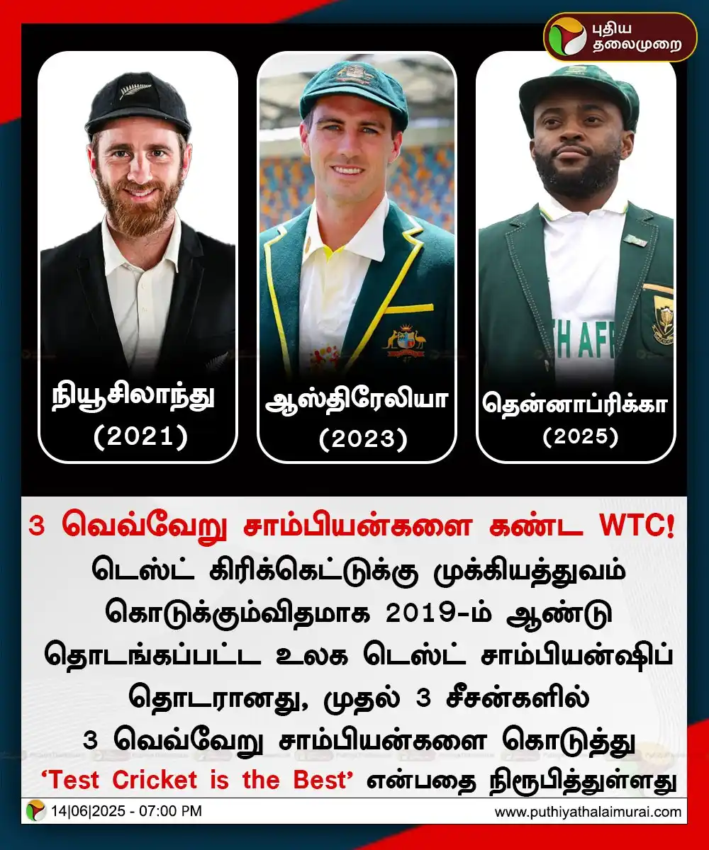 Image from Puthiya Thalaimurai: 3 வெவ்வேறு சாம்பியன்களை கண்ட WTC!...