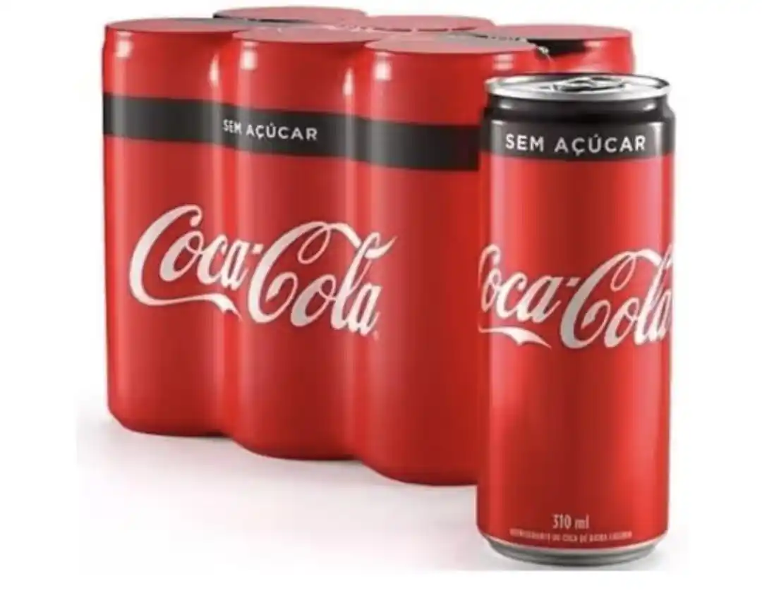 Image from Ofertas&Promoções EXPRESS - Shopee Aliexpress Mercado livre Amazon: ADORO COCA GELADA CM PIPOCA Pack de Coca Cola Sem Açúcar Lata 310ml 6...