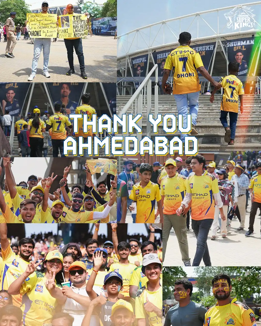 Image from Chennai Super Kings: Ahmedabad turned up in Yellove and HOW! 💛🏟️ <a class="text-blue-50...