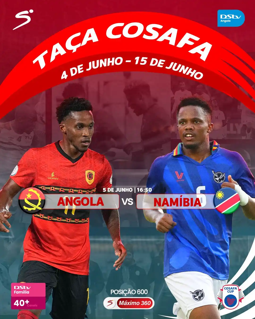 Image from DStv Angola: 🇦🇴 𝐀𝐧𝐠𝐨𝐥𝐚 𝐯𝐬 𝐍𝐚𝐦𝐢́𝐛𝐢𝐚 🇳🇦: 𝐔𝐦 𝐜𝐨𝐧𝐟𝐫𝐨𝐧𝐭𝐨 �...