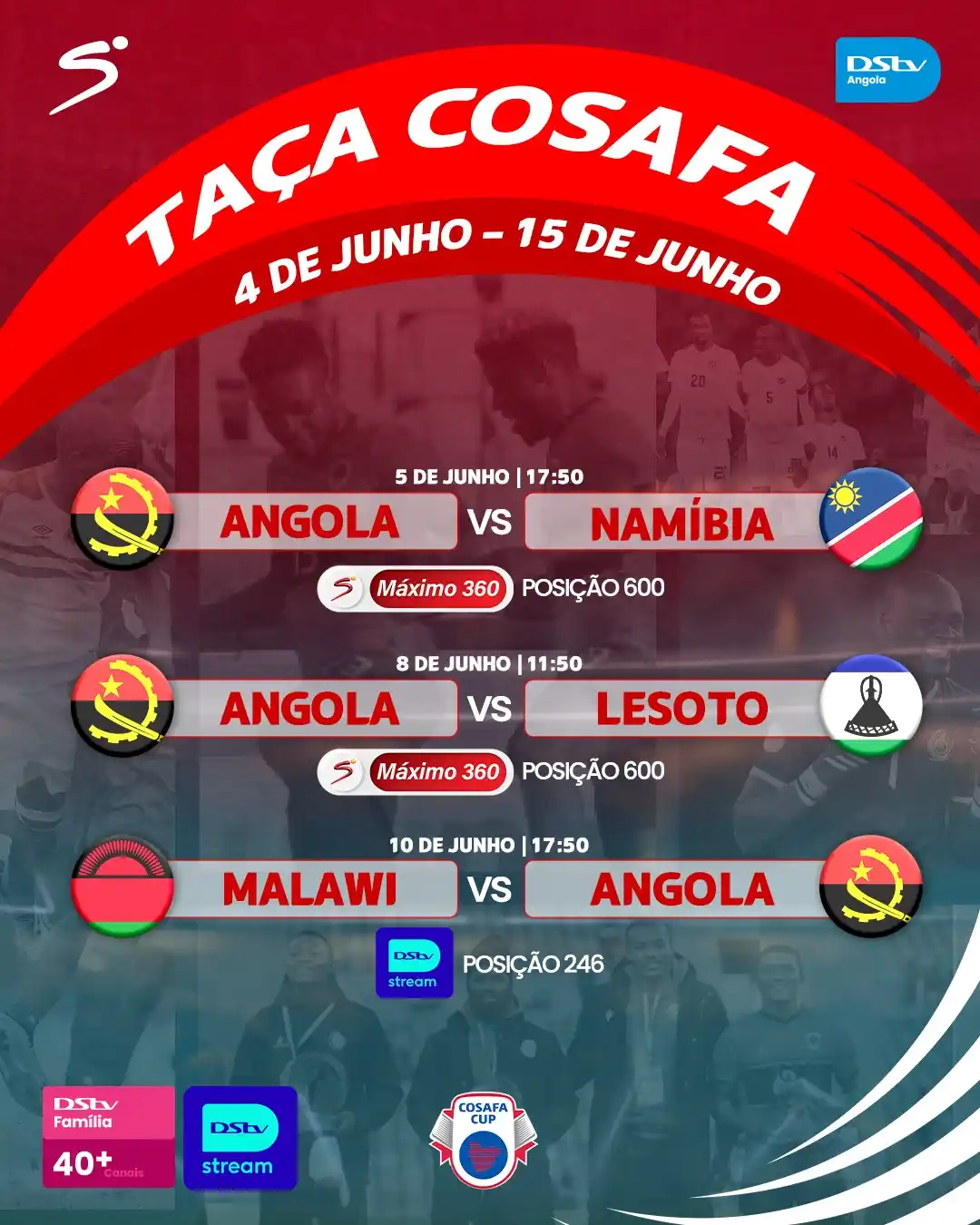 Image from DStv Angola: 🇦🇴⚽ Os Palancas Negras já estão a aquecer para a Taça COSAFA! E nós?...