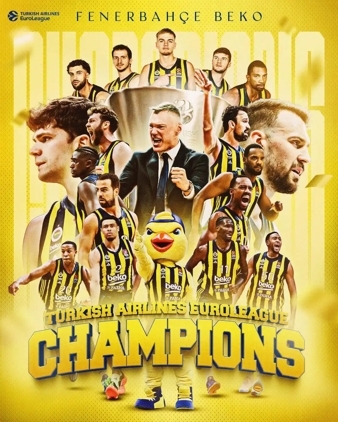 Image from Yrp. Aziziye İlçe Başkanlığı: Avrupa’nın şampiyonu Fenerbahçe! 🏆 2025 EuroLeague Şampiyonu olan Fe...