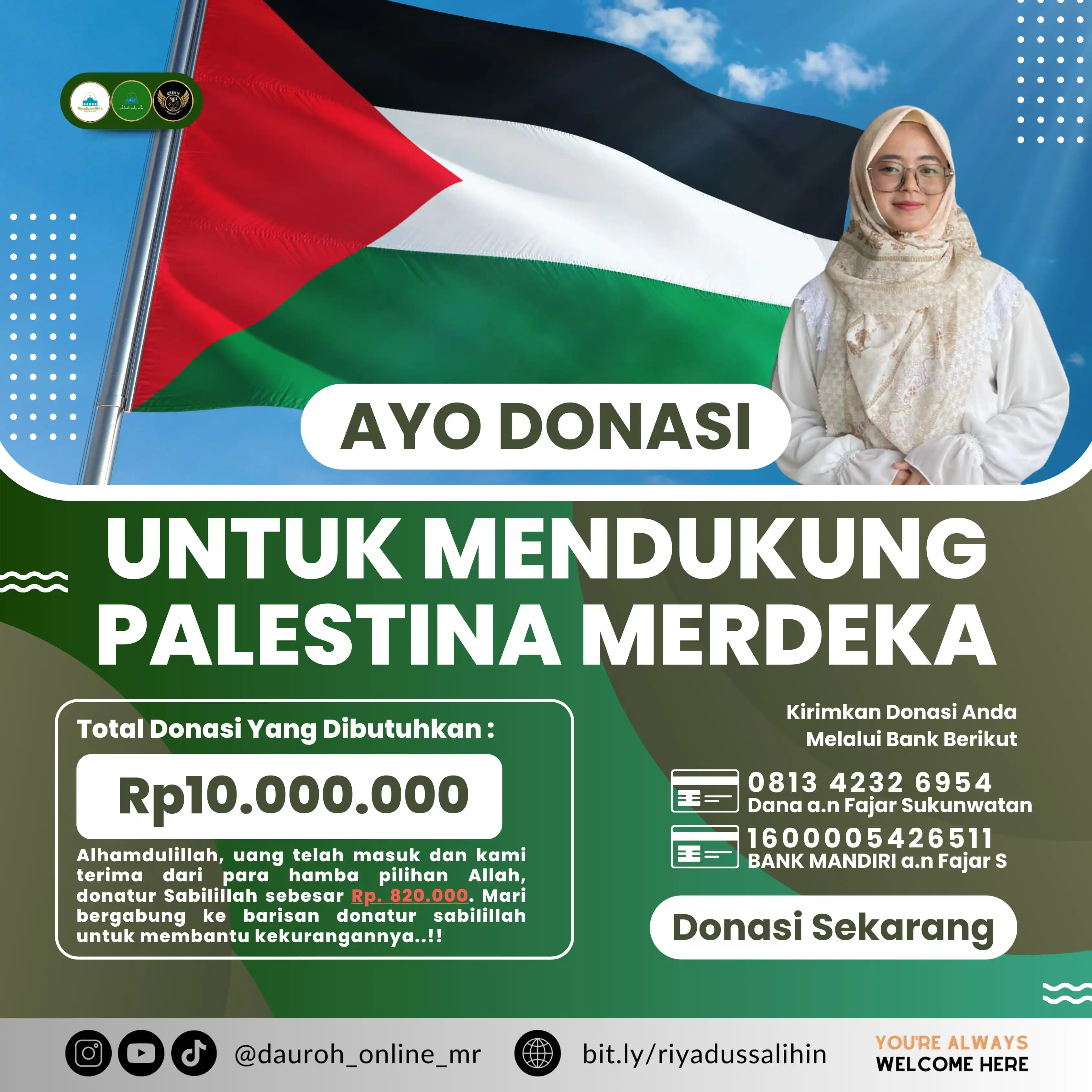 Image from Catatan Ustadzah Halimah Alaydrus: *Bantu Palestina, Sekarang Juga!* Saudara-saudari kita di Palestina s...