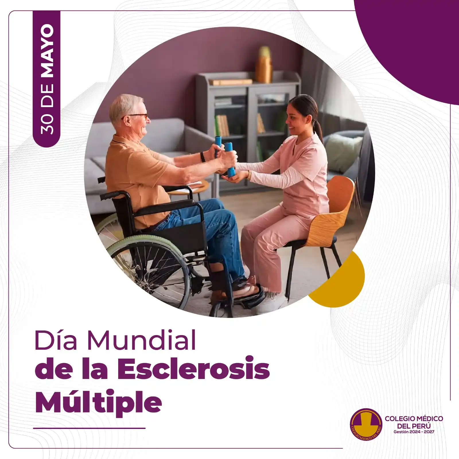 Image from Colegio Médico del Perú: Cada 30 de mayo se recuerda el Día Mundial de la Esclerosis Múltiple, ...
