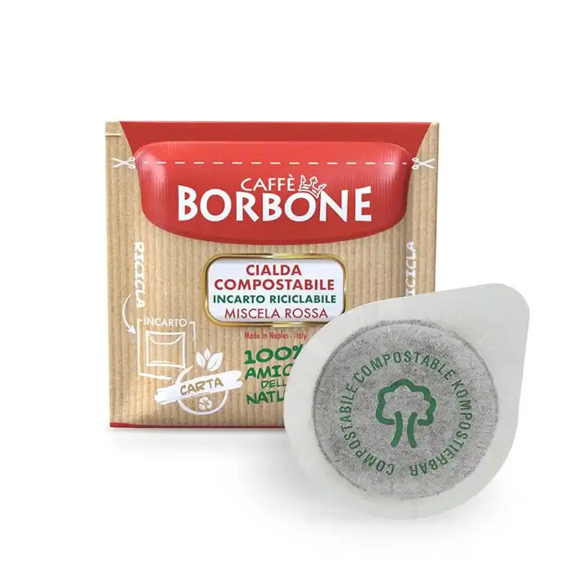 Image from Supermercato Sottocasa: 👀 CAFFÈ BORBONE Cialda Compostabile, Miscela Rossa - 50 Cialde 💰 *A...