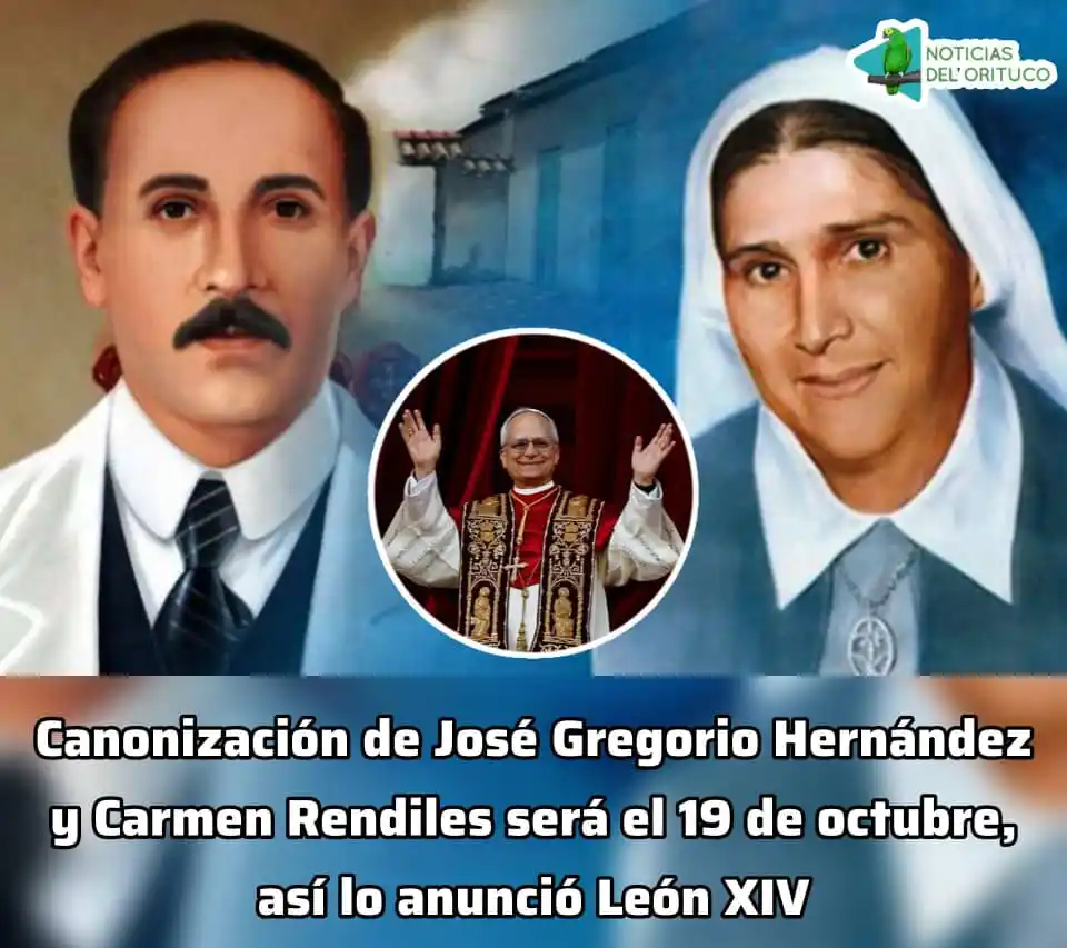 Image from Noticias Del Orituco: Canonización de José Gregorio Hernández y Carmen Rendiles será el 19 d...