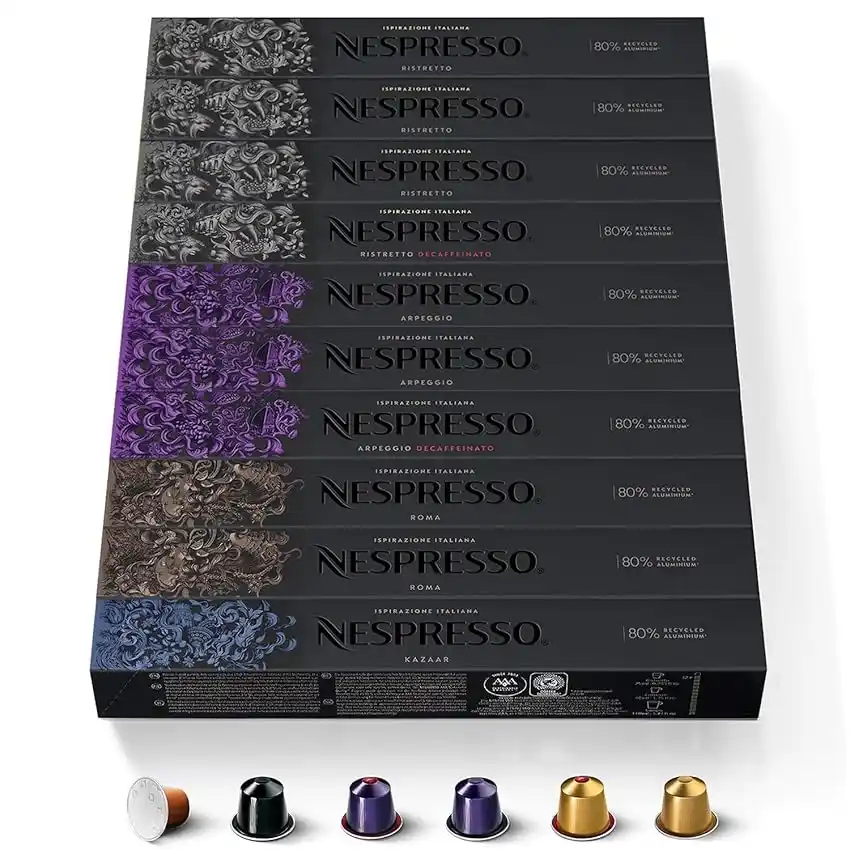 Image from Supermercato Sottocasa: 👀 CAPSULE NESPRESSO ORIGINALI - Selezione Intense con Caffè Decaffein...
