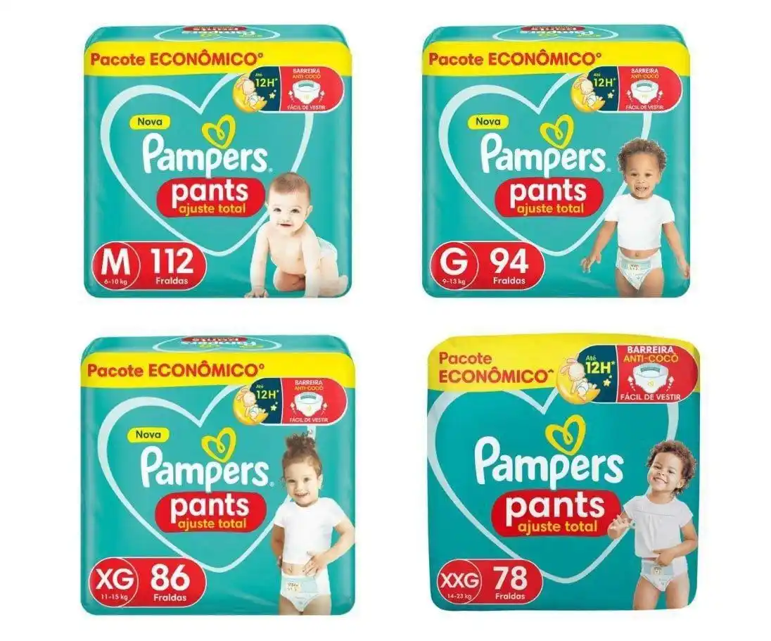 Image from Ofertas&Promoções EXPRESS - Shopee Aliexpress Mercado livre Amazon: CHEGA AQUI PAIS DE HERDEIROS 👶 Fralda Pampers Pants Ajuste Total M a...