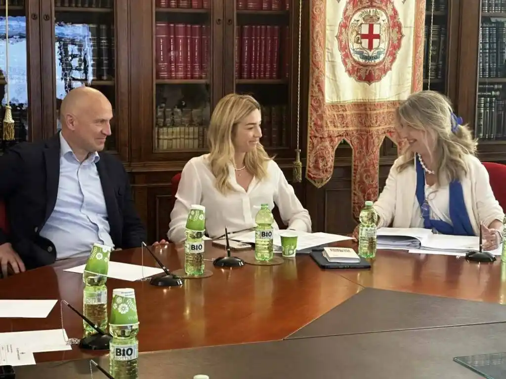 Image from Levante News: *Chiavari. "Salis: "Massima apertura sul depuratore, incontro con tutt...