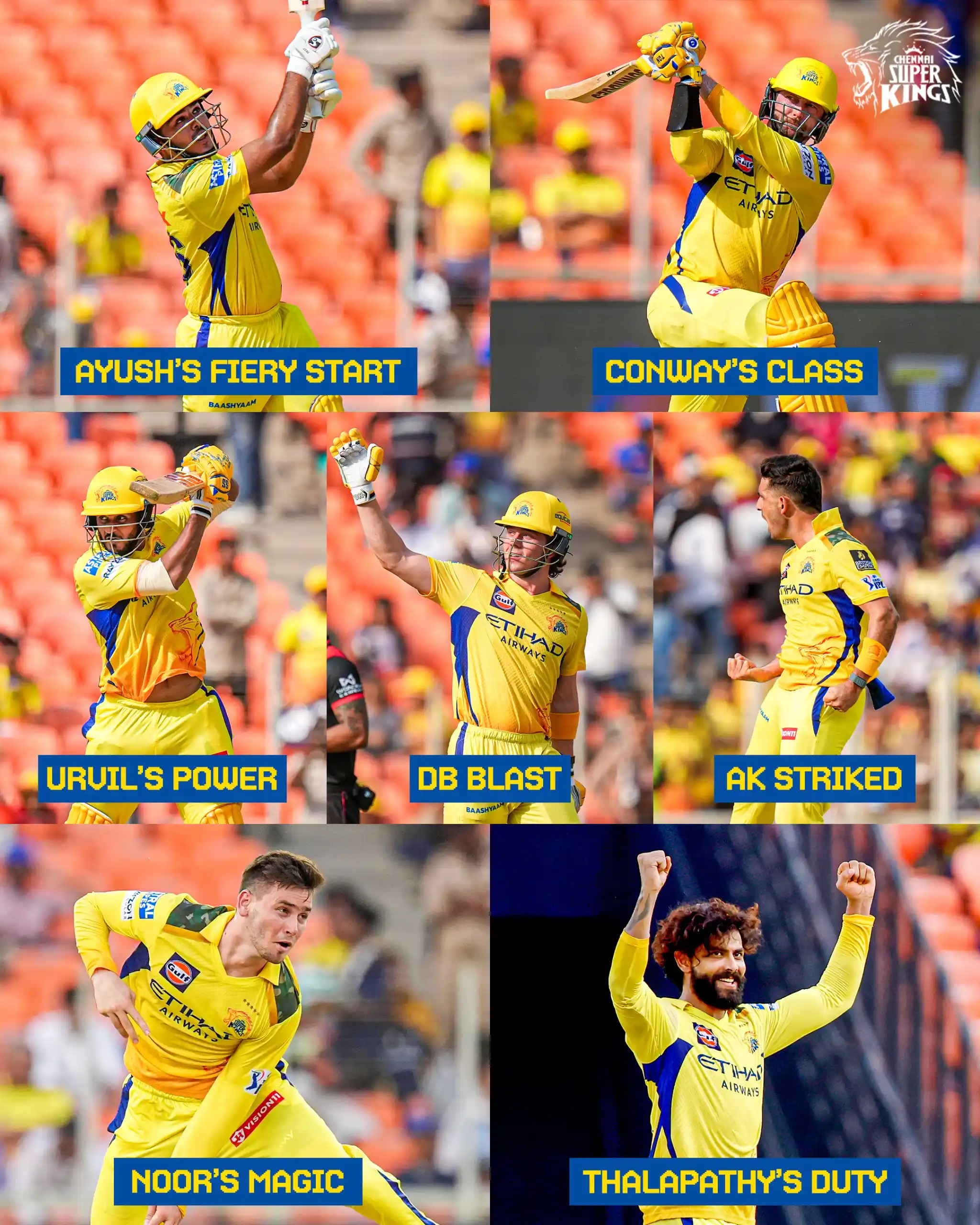 Image from Chennai Super Kings: Complete Team performance 💯/💯✅ Complete W ✅ Wholesome feeling ✅💛  <...