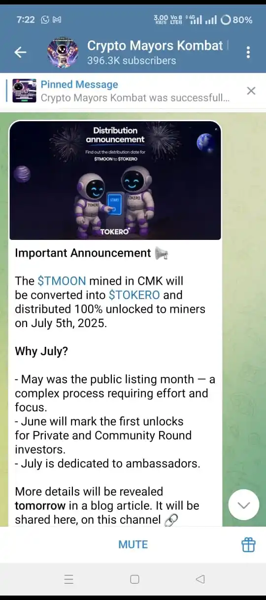 Image from Free Earning With Zaheen: *Crypto Mayors Update* Important Announcement 📢 The $TMOON mined in...