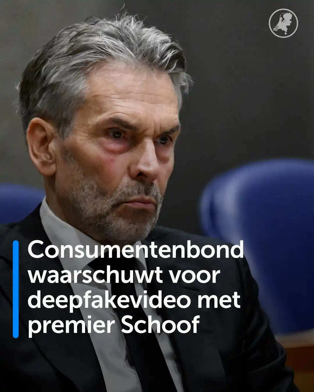 Image from Hart van Nederland: De Consumentenbond waarschuwt voor een deepfakevideo waarin premier Di...