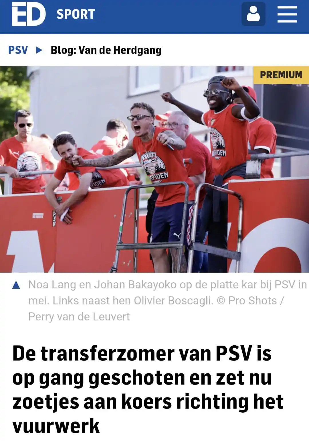 Image from Rik Elfrink - PSV - ED: De transferzomer van PSV komt stilaan op gang. Zie: https://www.ed.nl/...