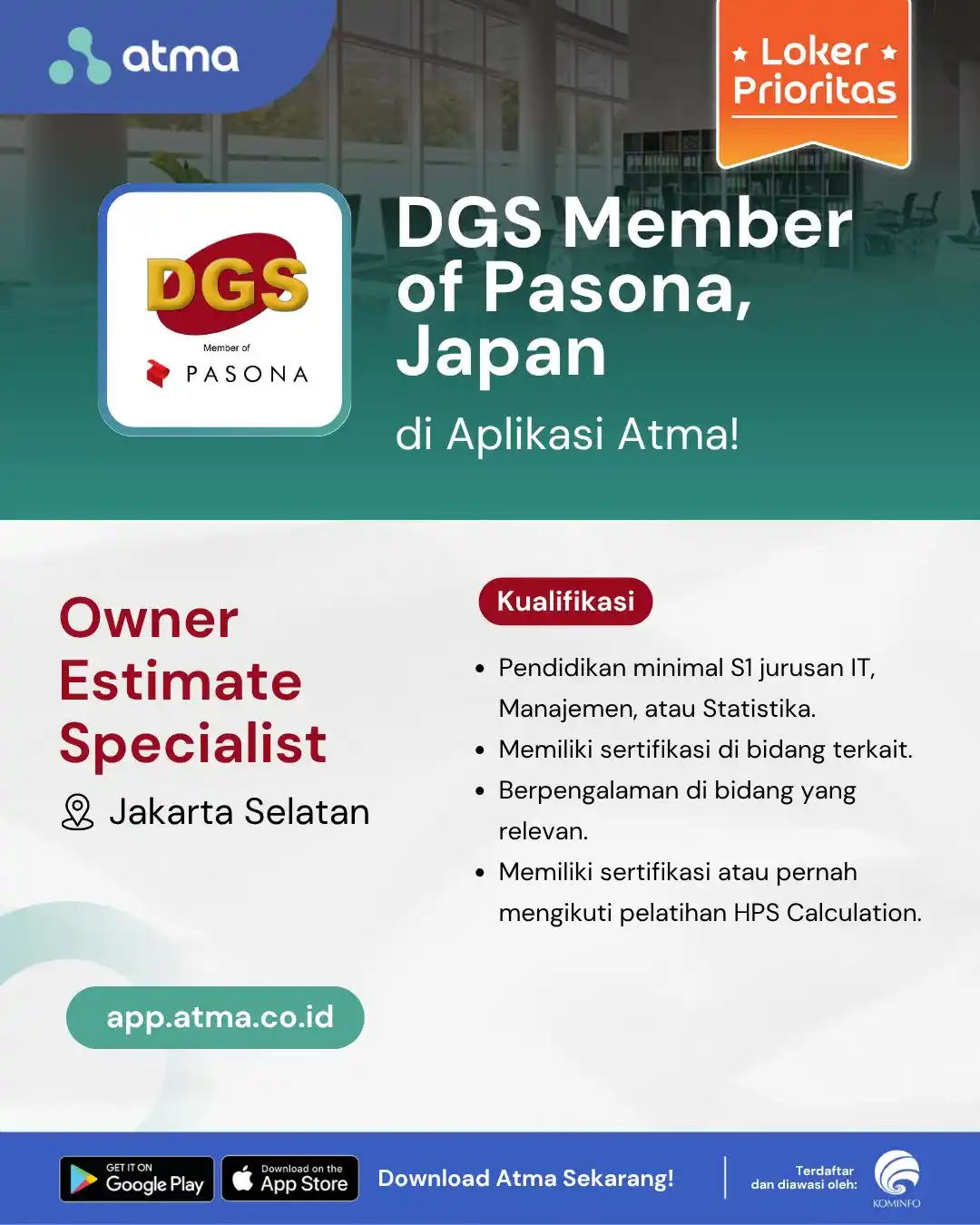 Image from Info Loker Terbaru: *DGS Member of Pasona, Japan BUTUH KANDIDAT URGENT* 🚨 Posisi yang di...