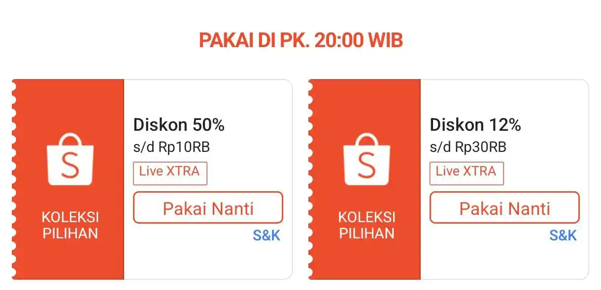 Image from PROMO SHOPEE 🔥: Diskon 50% max 10k Live xtra 🔥PK 20:00 https://s.shopee.co.id/10qf2MY...
