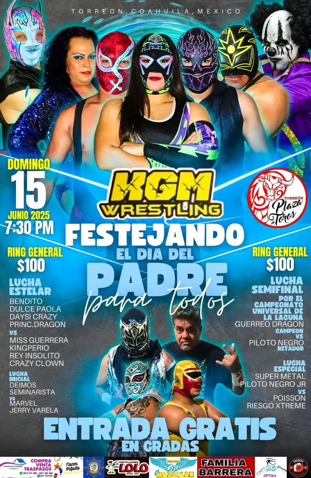 Image from Luchas de la Comarca: Domingo 15 de Junio en la ARENA PLAZA DE TOROS TORREÓN...