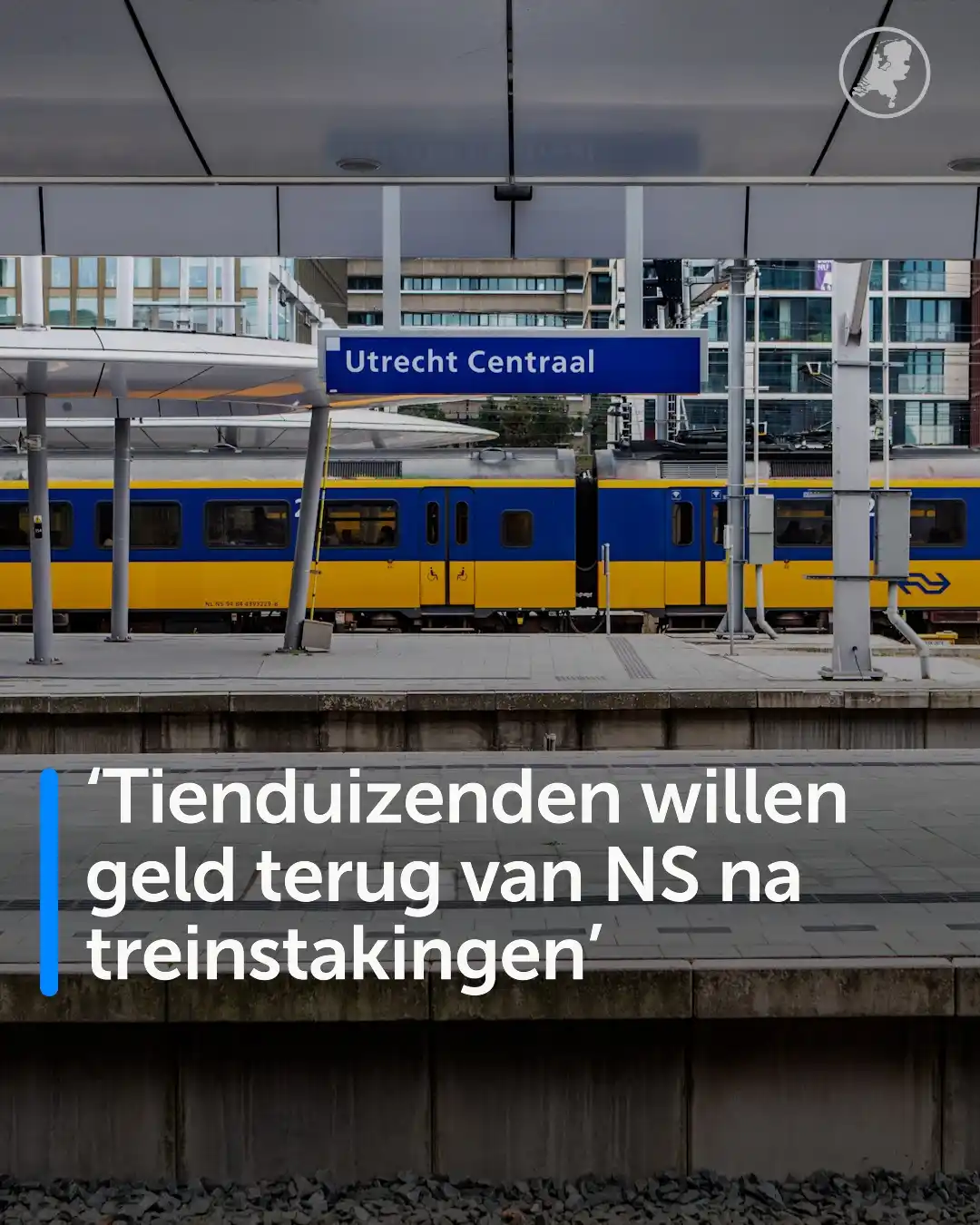 Image from Hart van Nederland: Door de landelijke treinstakingen op vrijdag en dinsdag zijn tienduize...