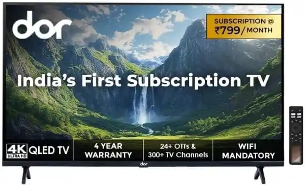 Image from Mr.ThaFa: Dor India's First Wifi based Subscription TV 109 cm (43 inch) QLED Ult...