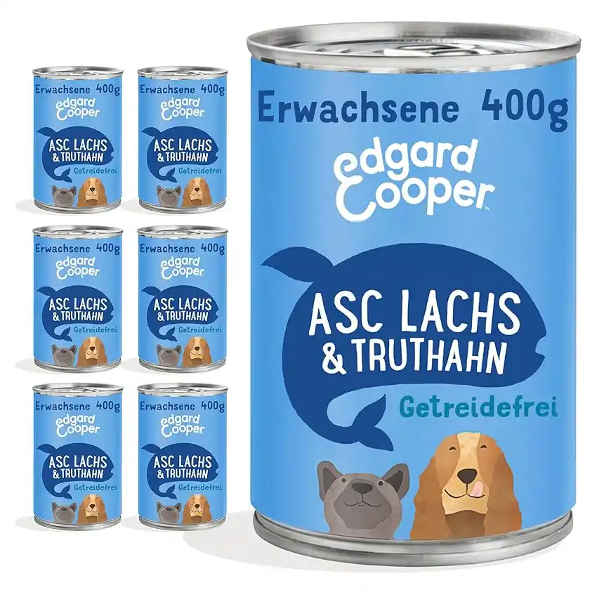Image from Supermercato Sottocasa: 👀 Edgard & Cooper Cibo per cani bagnato adulto senza cereali salmone ...