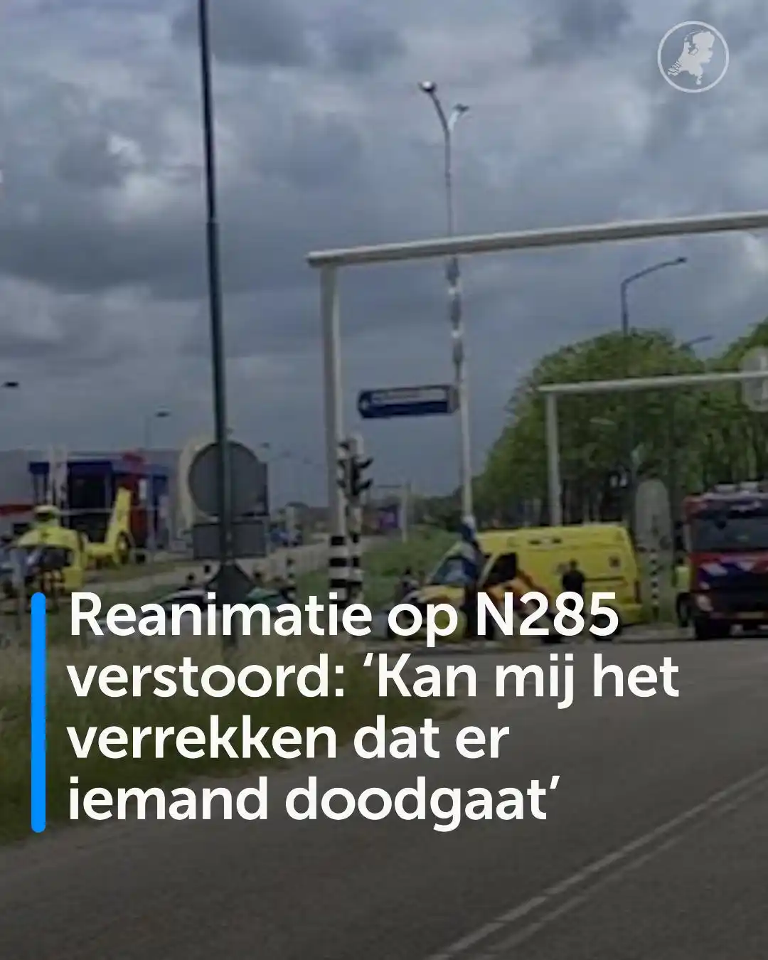 Image from Hart van Nederland: Een heftige gebeurtenis woensdagmiddag op de N285 bij Zevenbergen. Ter...