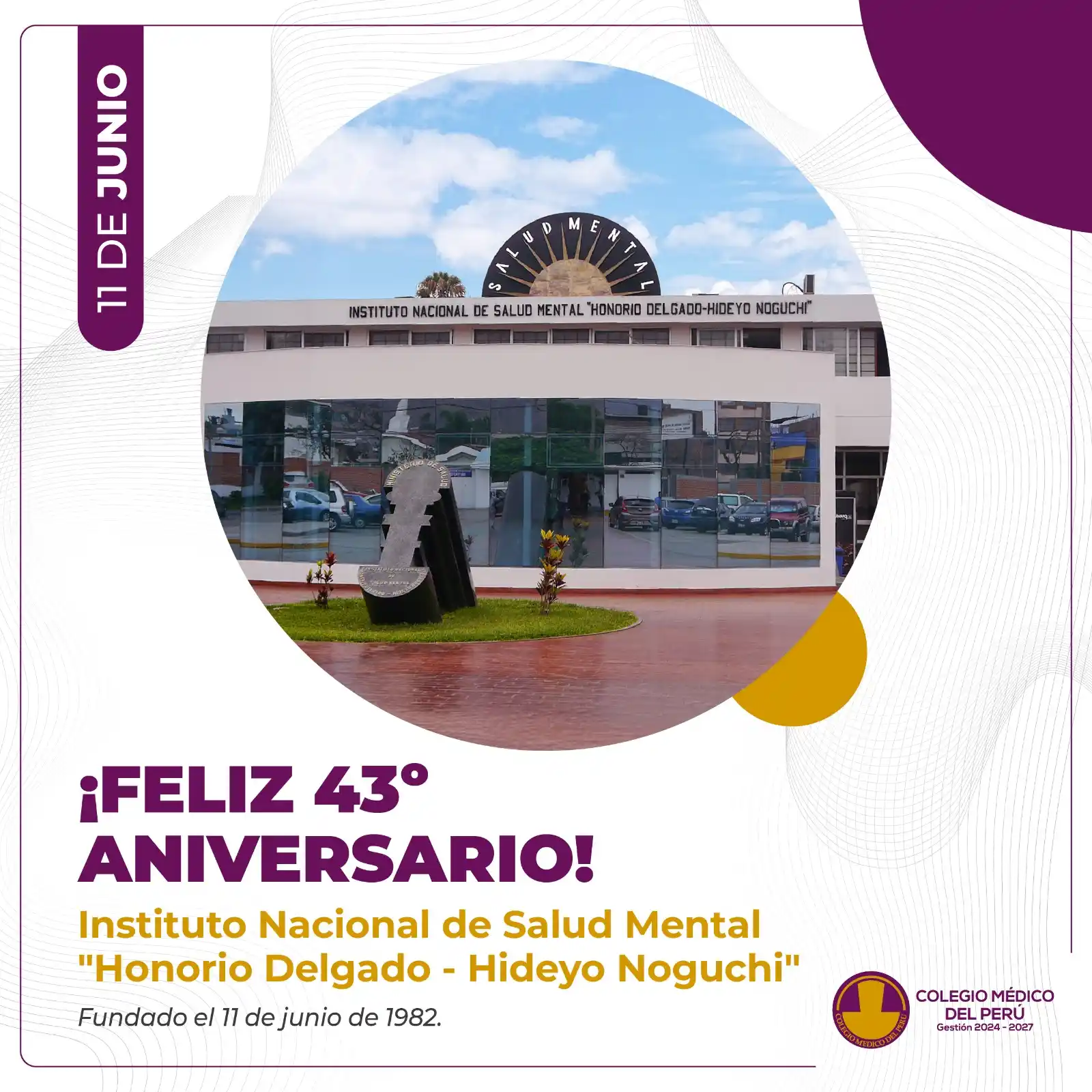 Image from Colegio Médico del Perú: El 11 de junio se conmemora un hito importante en la salud pública del...