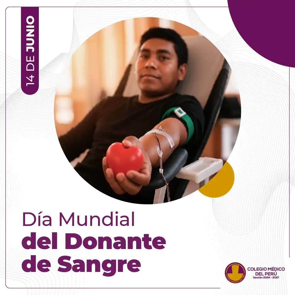 Image from Colegio Médico del Perú: El 14 de junio se conmemora el Día Mundial del Donante de Sangre, una ...