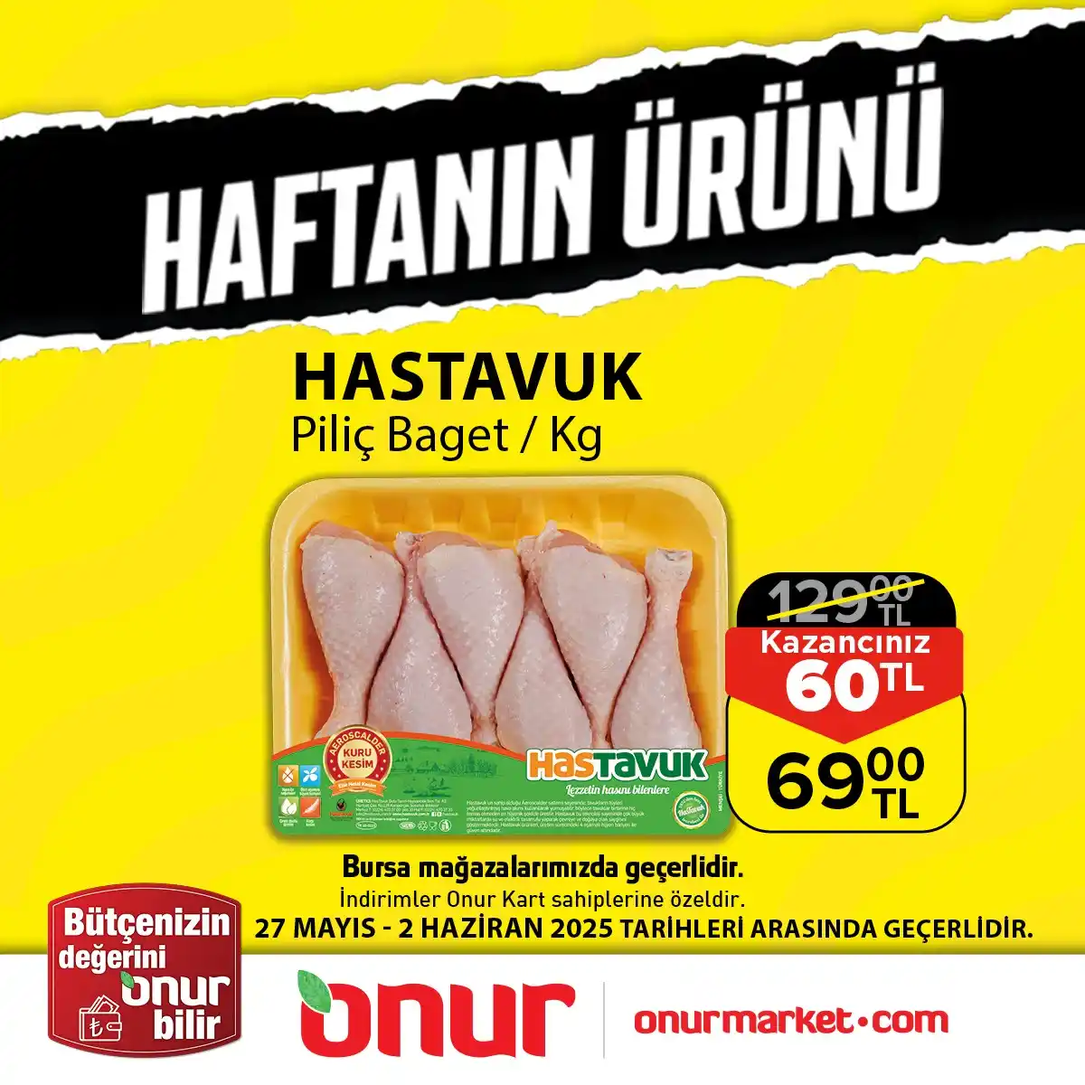 Image from Onur Market: 👉 Eşsiz lezzeti ile damaklara ziyafet sunan 🍗 Hastavuk Piliç Baget K...