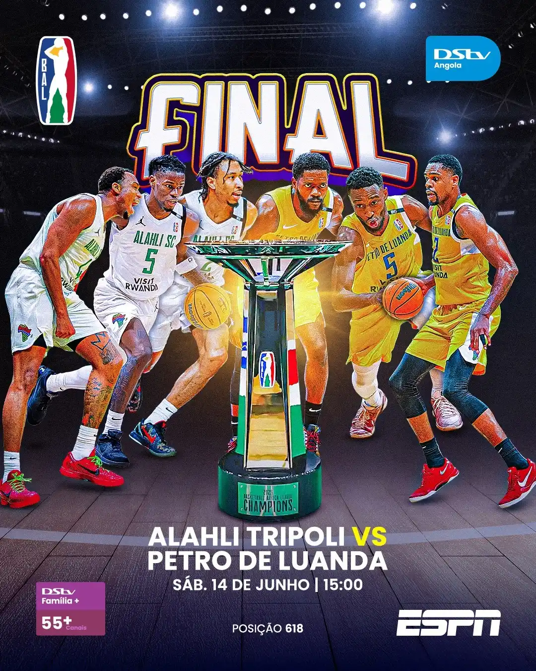 Image from DStv Angola: Falando em final... 😁 O Petro de Luanda🏀 vai a luta para fazer o BI...
