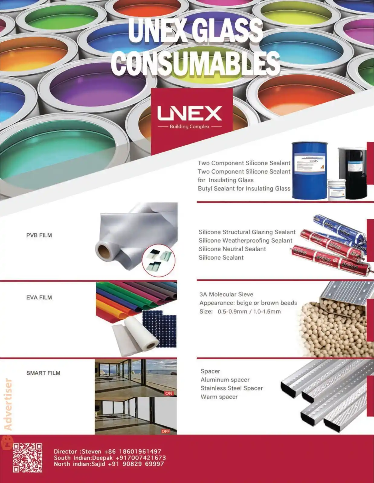 Image from Glass Bulletin: *GB Advert* *UNEX BUILDING COMPLEX CO., LTD.* _Unex Insulating Glass C...