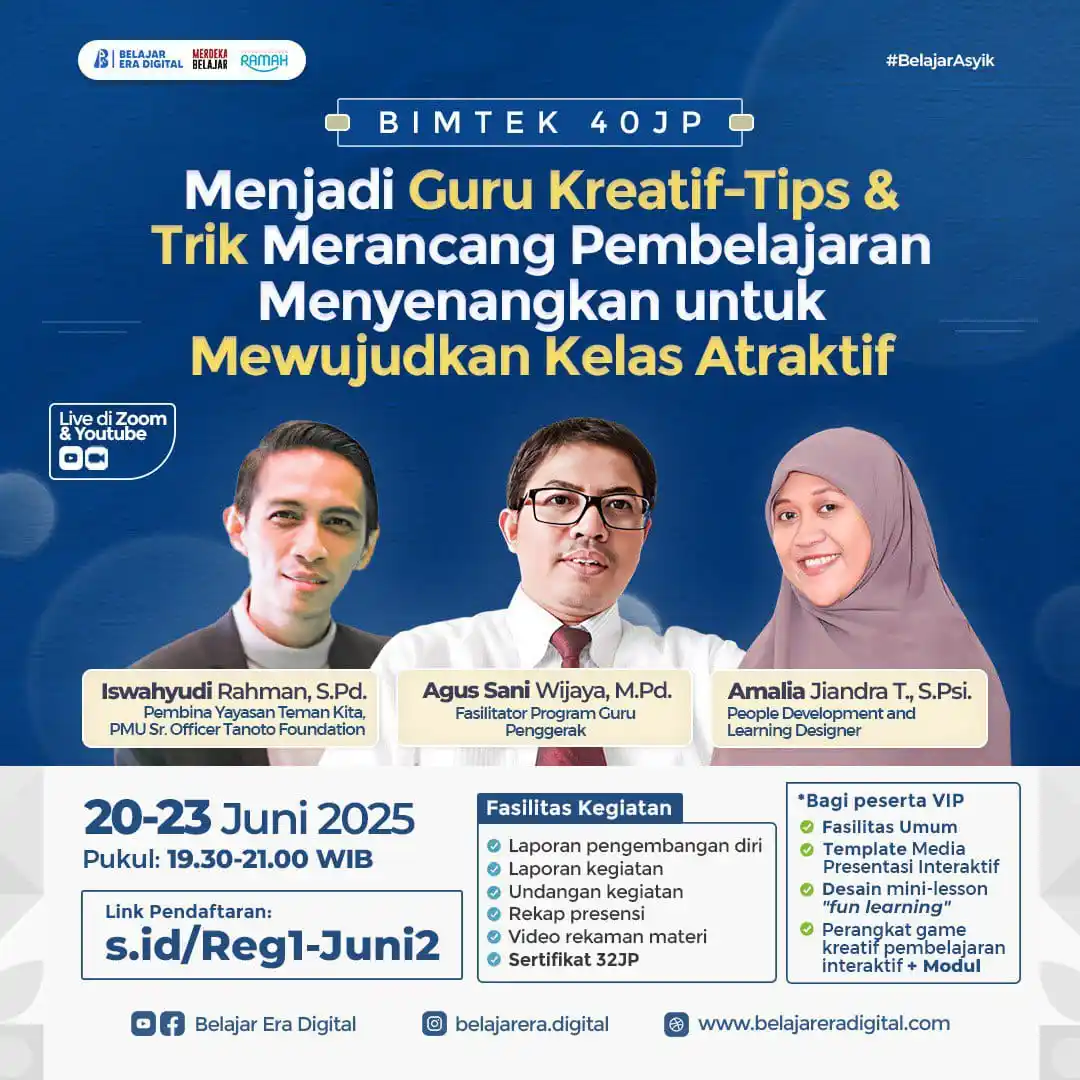 Image from Kombel Webinar BED: ✨ *Guru Zaman Now Harus Ikut!* ✨ Bimtek 40 JP : Menjadi Guru Kreatif-T...