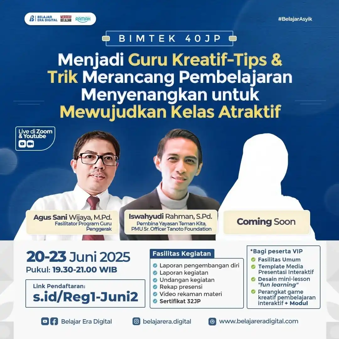 Image from Kombel Webinar BED: ✨ *Guru Zaman Now Harus Kreatif!* Ayo tingkatkan kompetensi mengajar,...