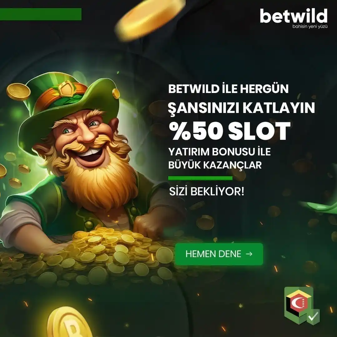 Image from BetWild: ⚫️ *Her Gün %50 Slot Yatırım Bonusu Fırsatı* 💰*Üstelik minimum 50₺l...