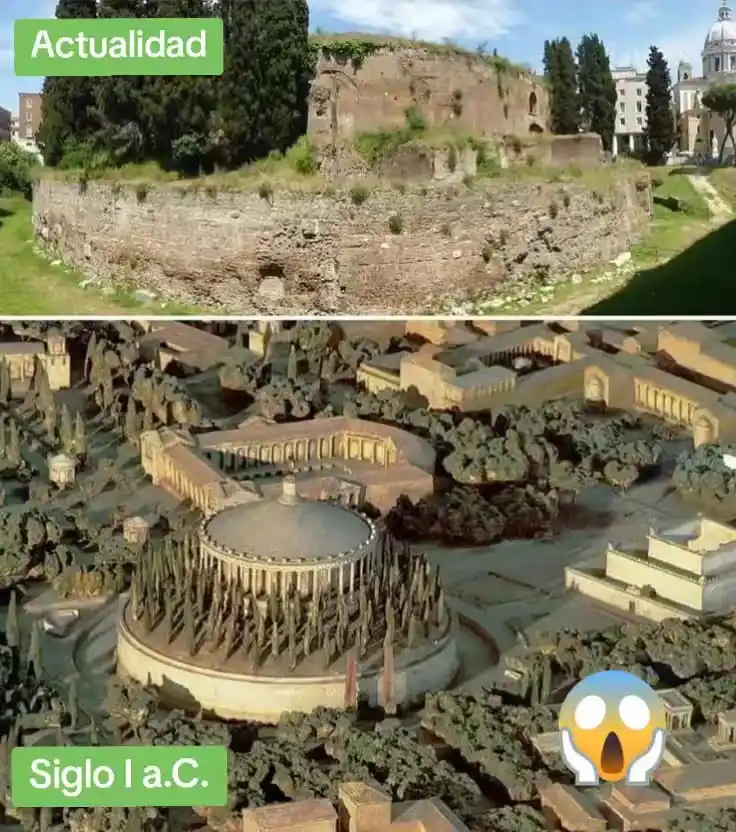 Image from antrophistoria: 🏺🕊️🇮🇹 El mausoleo de Augusto, erigido en el año 28 a. C. en el Cam...