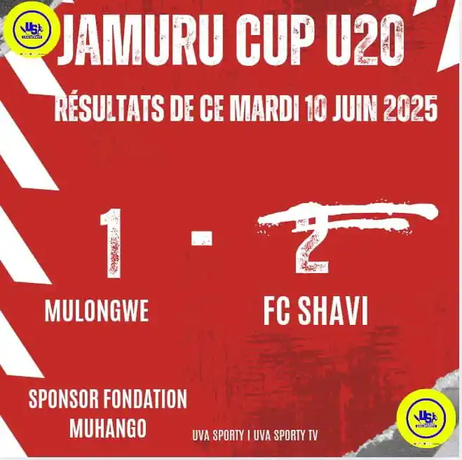 Image from UVA SPORTY TV: *JAMURU CUP U20 – 1ère ÉDITION : Le FC SHAVI s’impose dans le groupe B...