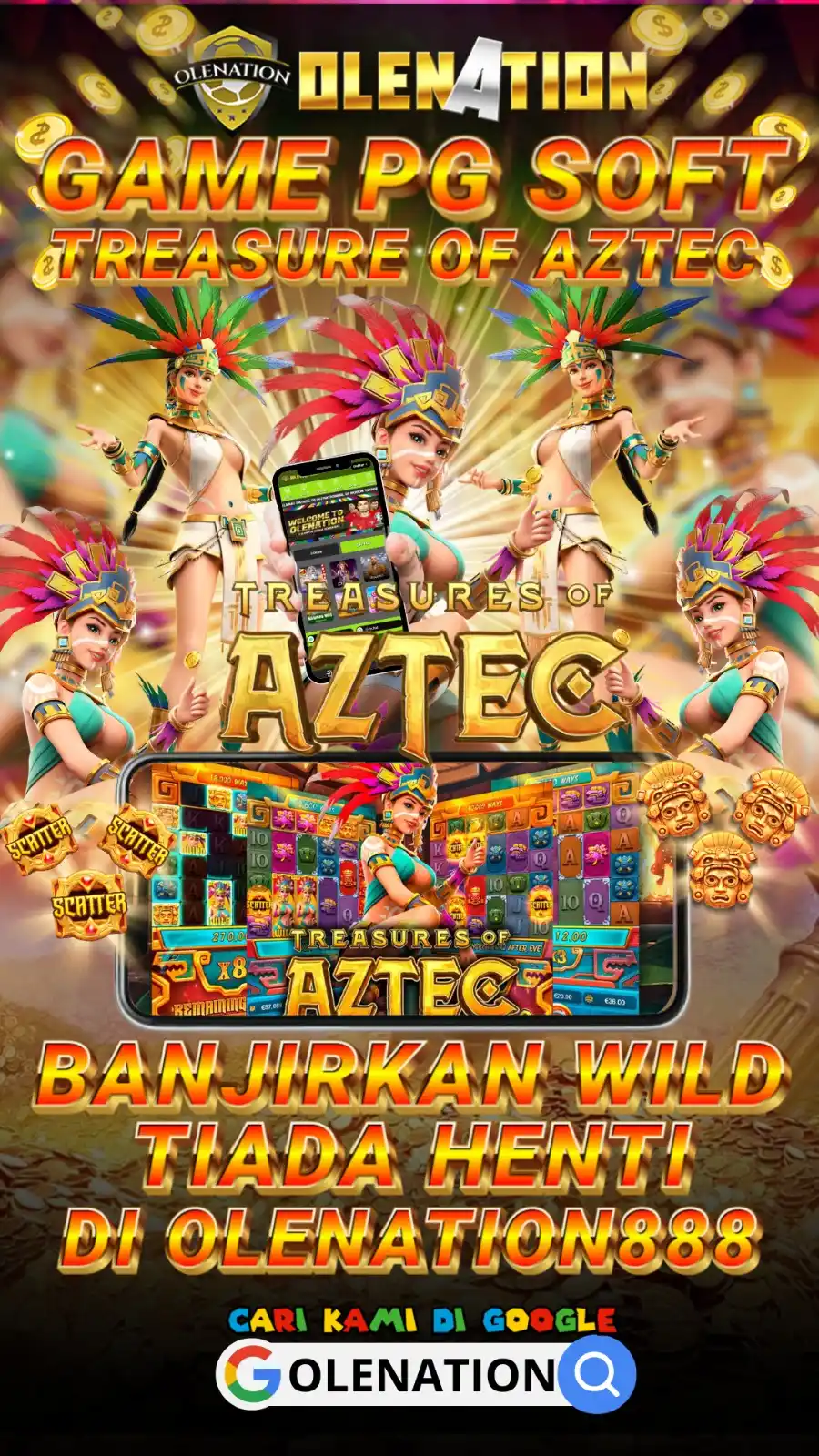 Image from OLENATION888✅: *KEMENANGAN TAK TERBATAS DI GAME PG SOFT SORE INI,,,TREASURES OF AZTEC...
