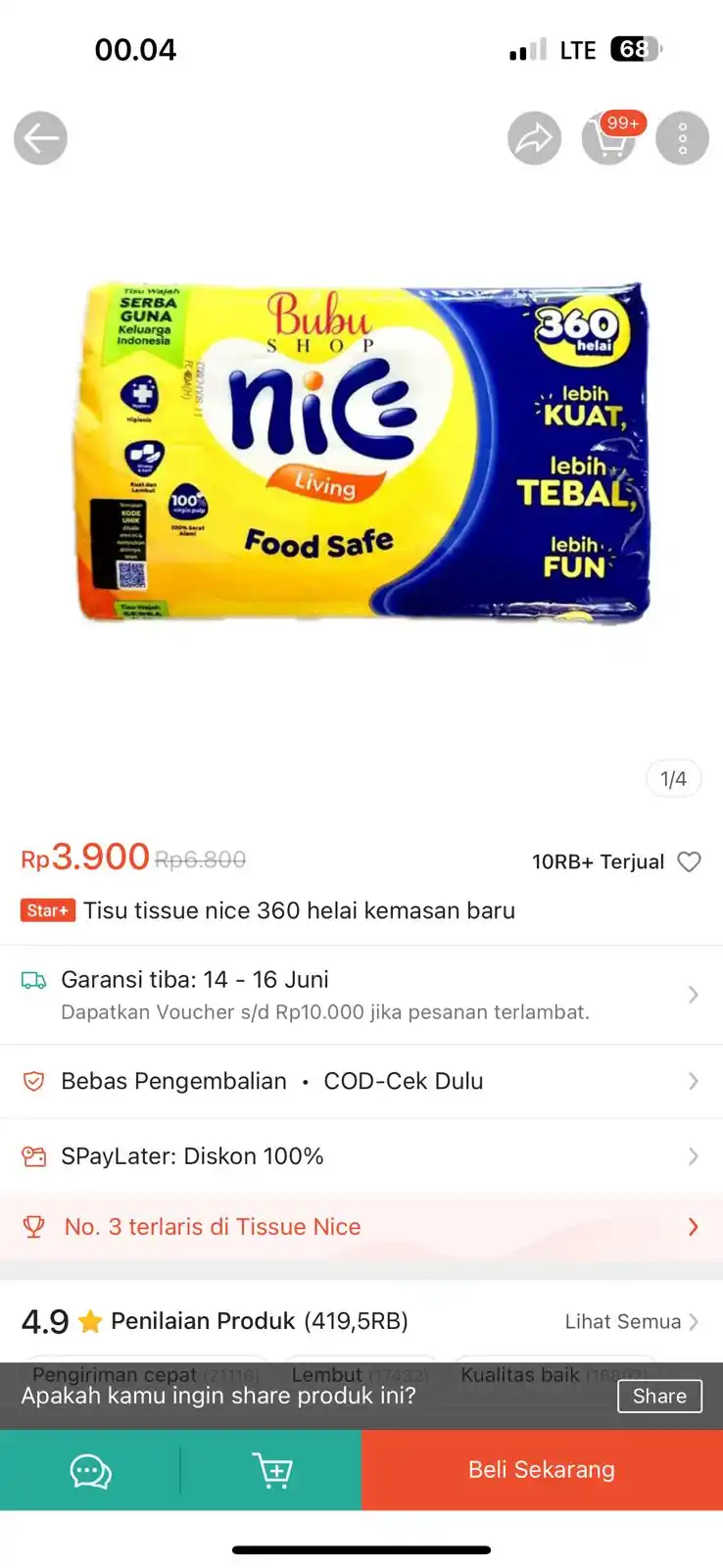 Image from INFO PROMO RACUN SHOPEE CUAN: Kemungkinan Murah menit 59 Lifebuoy batang biru 1. https://s.shopee.c...