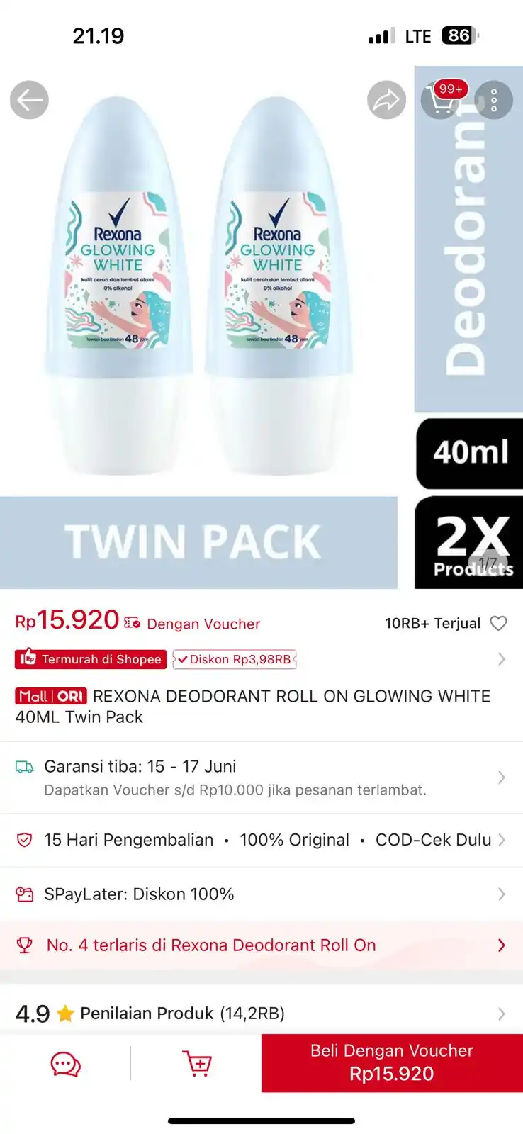 Image from INFO PROMO RACUN SHOPEE CUAN: Kemungkinan Murah menit 59 Lifebuoy batang biru 1. https://s.shopee.c...