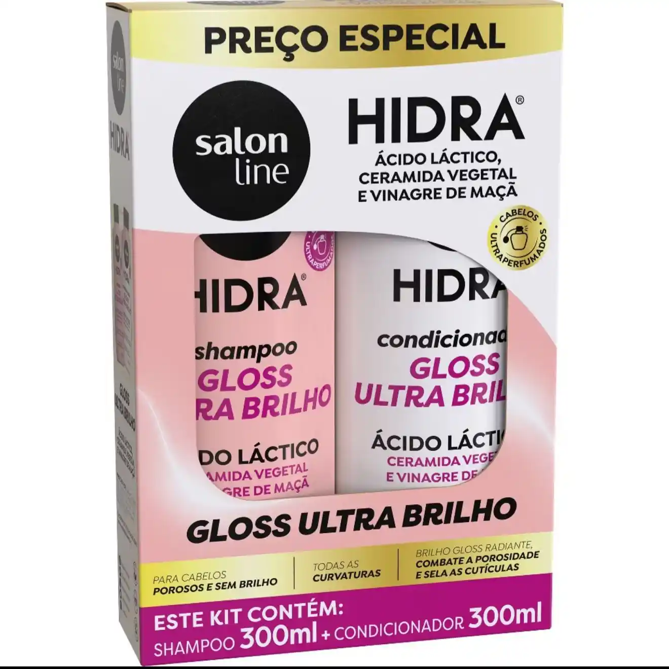 Image from Ofertas&Promoções EXPRESS - Shopee Aliexpress Mercado livre Amazon: 🚨🏃🏻♀️Kit Shampoo + Condicionador Hidra Nutrição e Brilho Salon Lin...