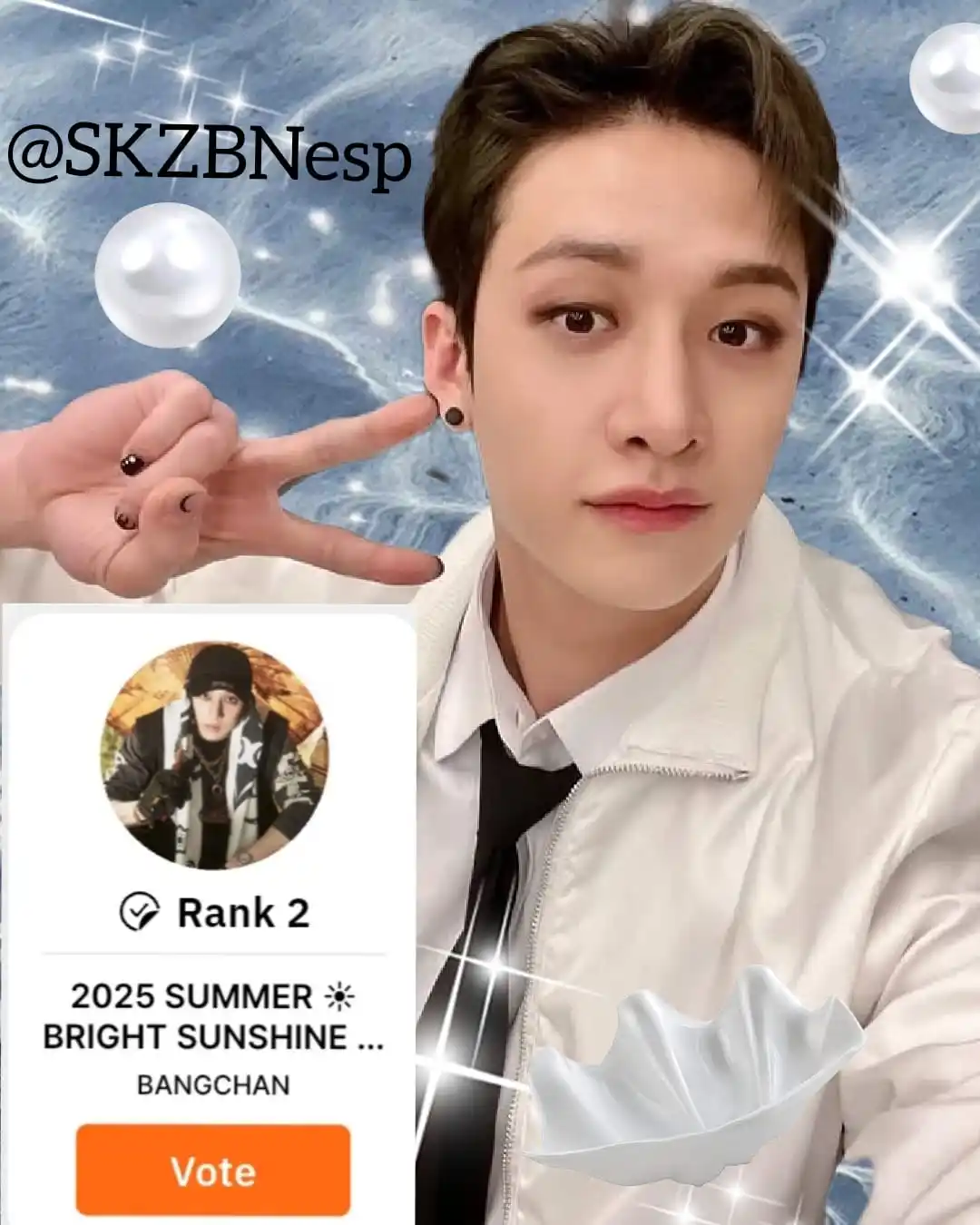 Image from STRAY KIDS - BREAKING NEWS ✨🌿: [🗳️| *KOOKY*] 
 Bang Chan está nominado a mejor categoría: *2025 Summ...